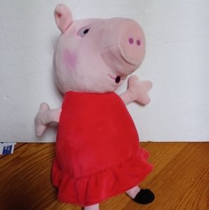 Peppa pig Whistle & oink plush stuffed animal 13 in.cheeks light up, w/sounds